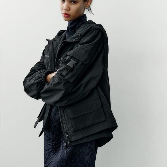 ZARA 2 IN 1 TECHNICAL JACKET ZW LIMITED EDITION - Picture 5 of 13